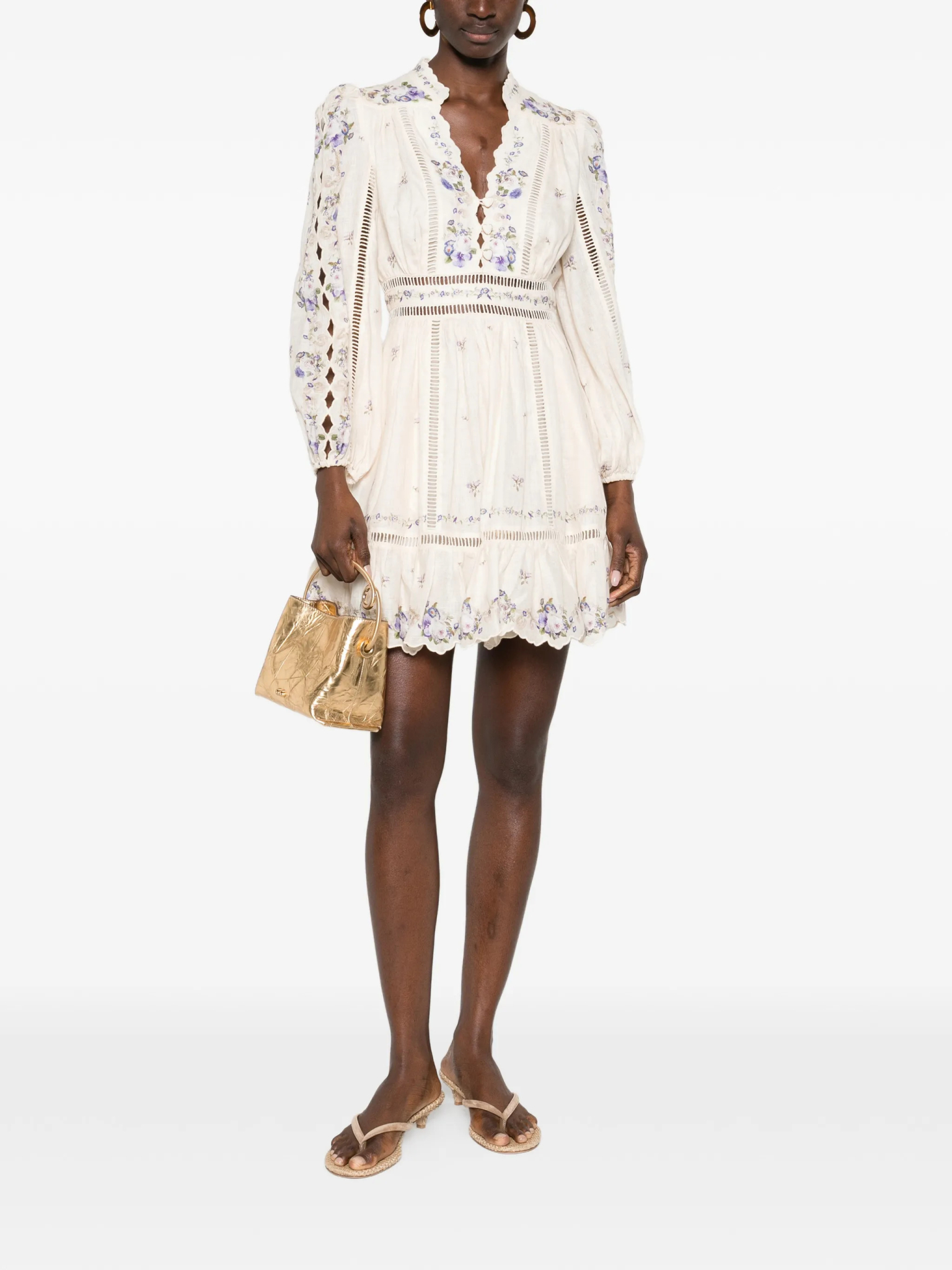 [Zimmermann] Long sleeve dress SS26 5376DRS264CPPR