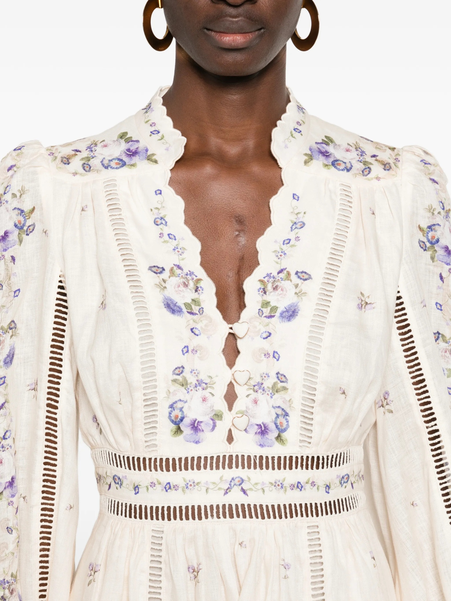 [Zimmermann] Long sleeve dress SS26 5376DRS264CPPR