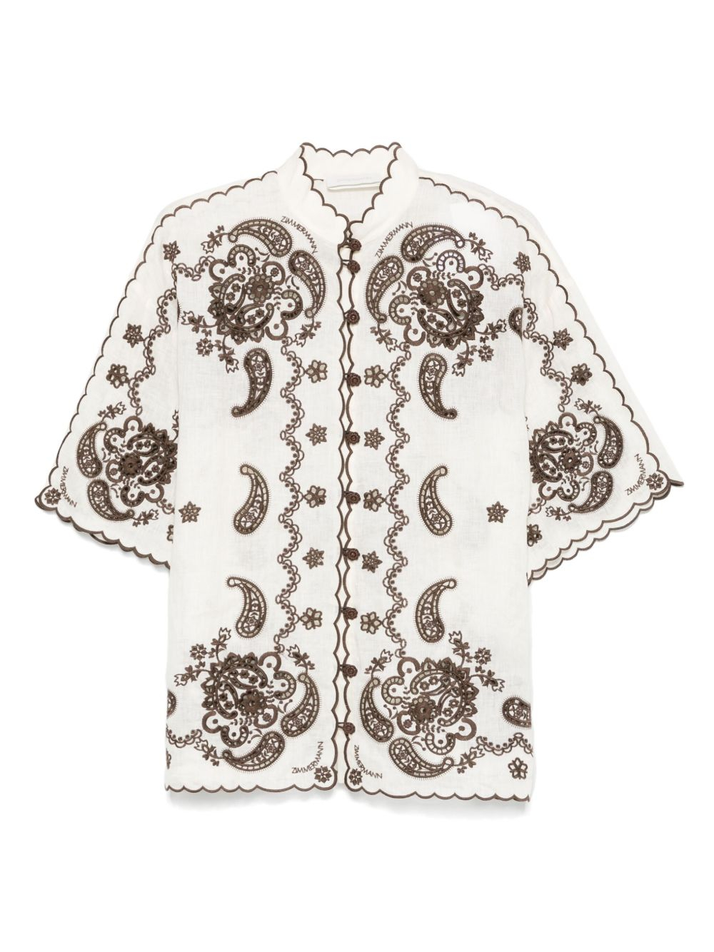[Zimmermann] Shirts Short Sleeve FW25 3287TSS253IVCH