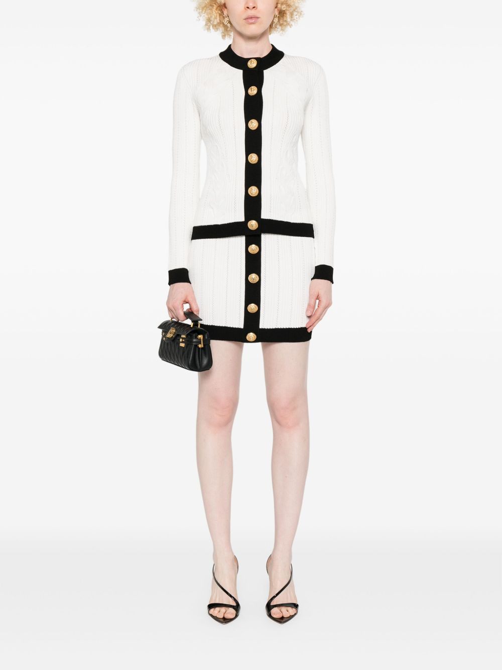 [Balmain] Midi skirt FW25 FF1LB039KI64GAB