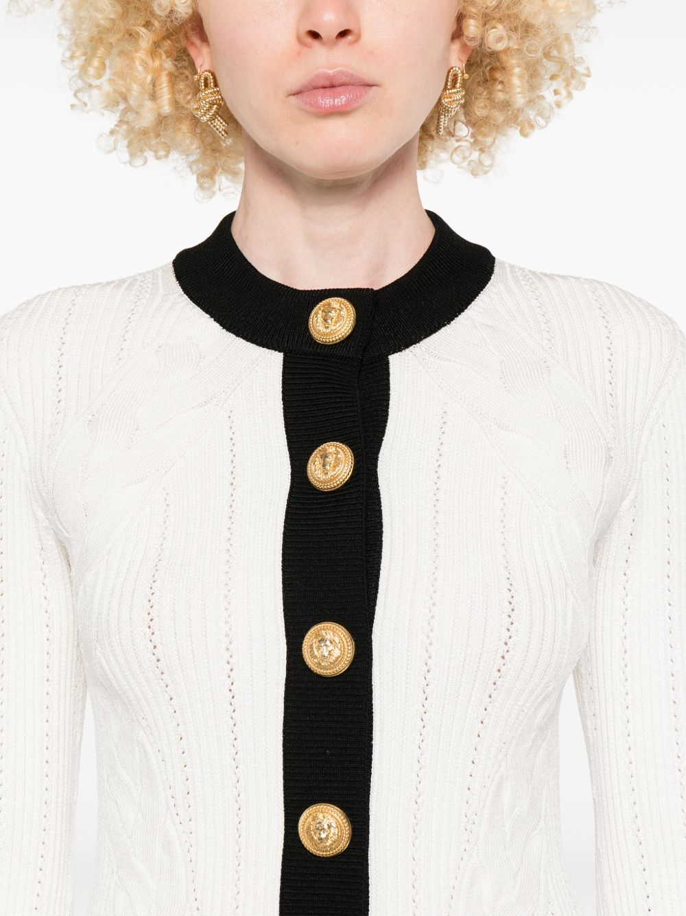 [Balmain] Cardigan FW25 FF1KL191KI64GAB