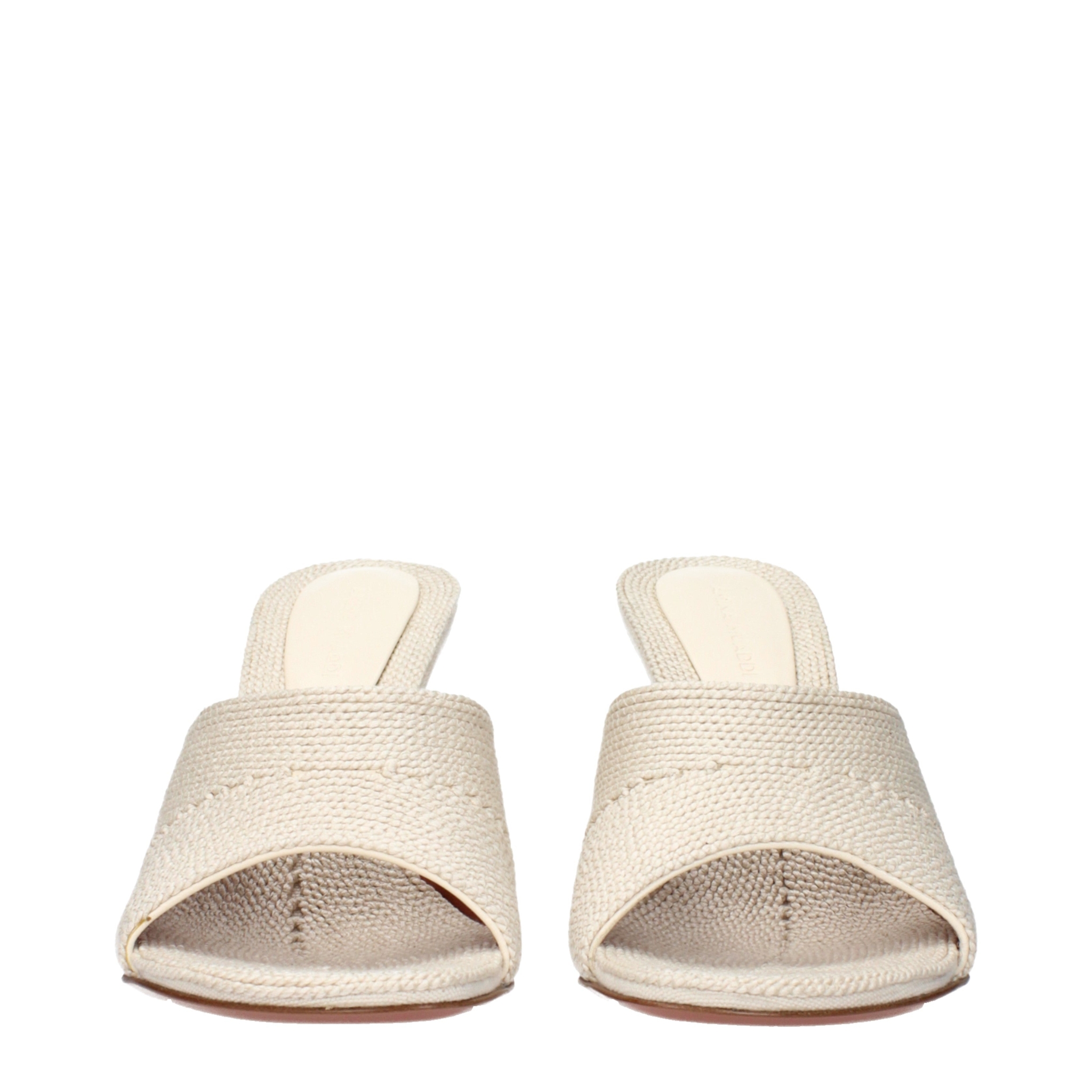 [Amina Muaddi] Sandals SS25 TAYLORWOVENSLIPPERWOVENBEIGE