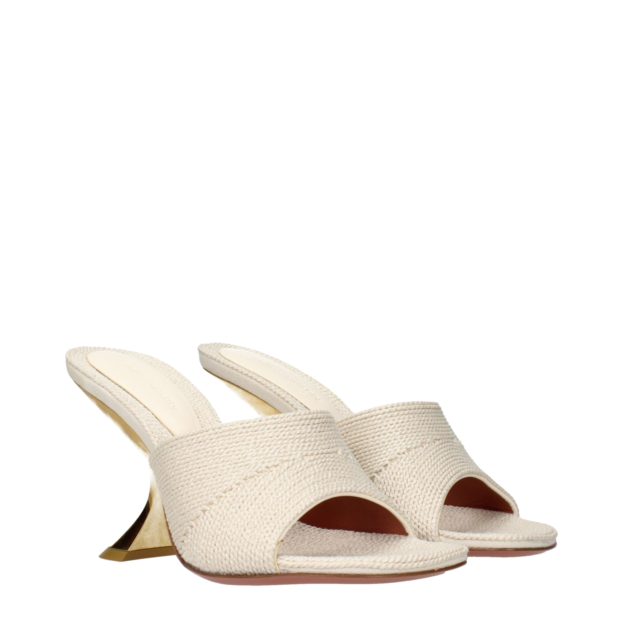 [Amina Muaddi] Sandals SS25 TAYLORWOVENSLIPPERWOVENBEIGE