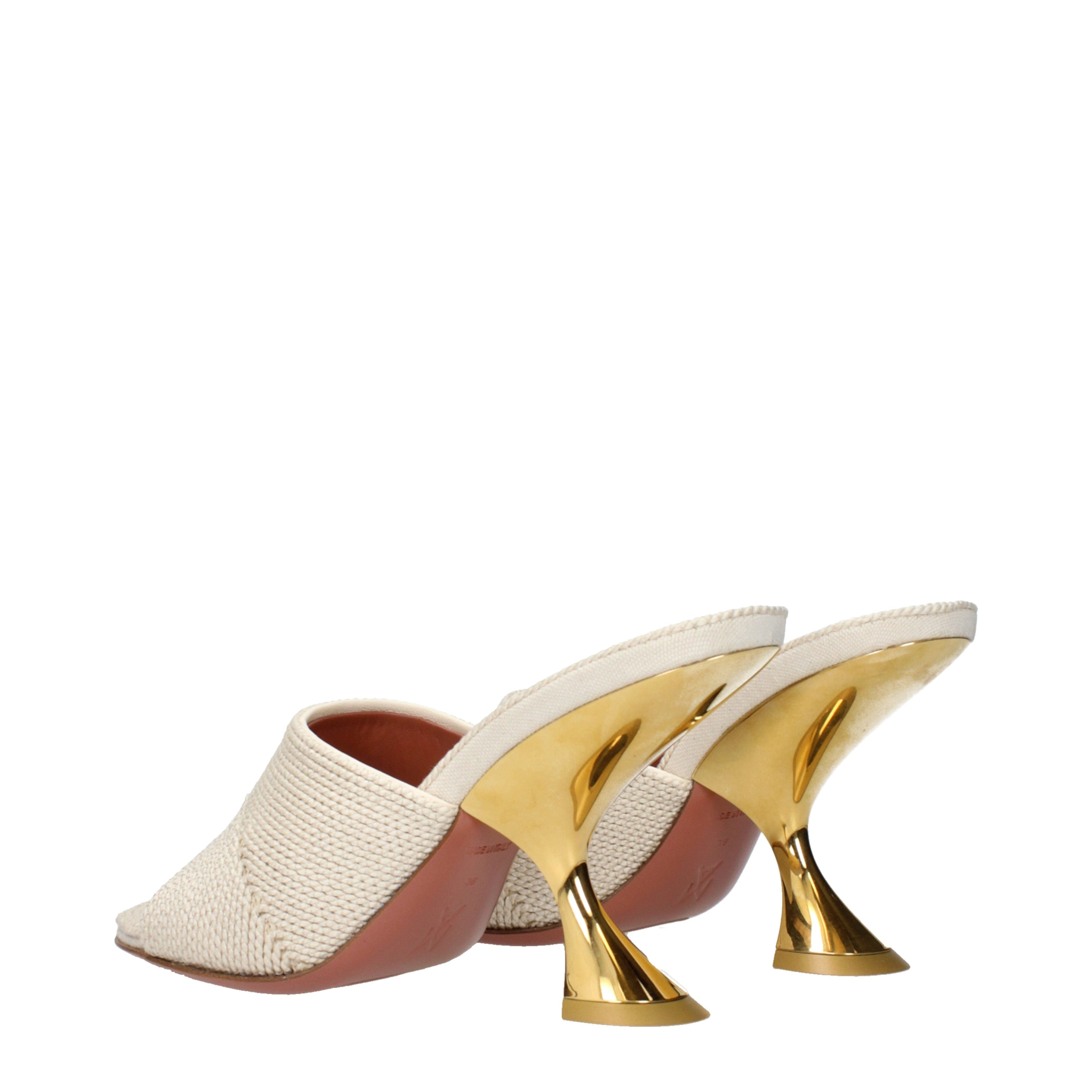 [Amina Muaddi] Sandals SS25 TAYLORWOVENSLIPPERWOVENBEIGE