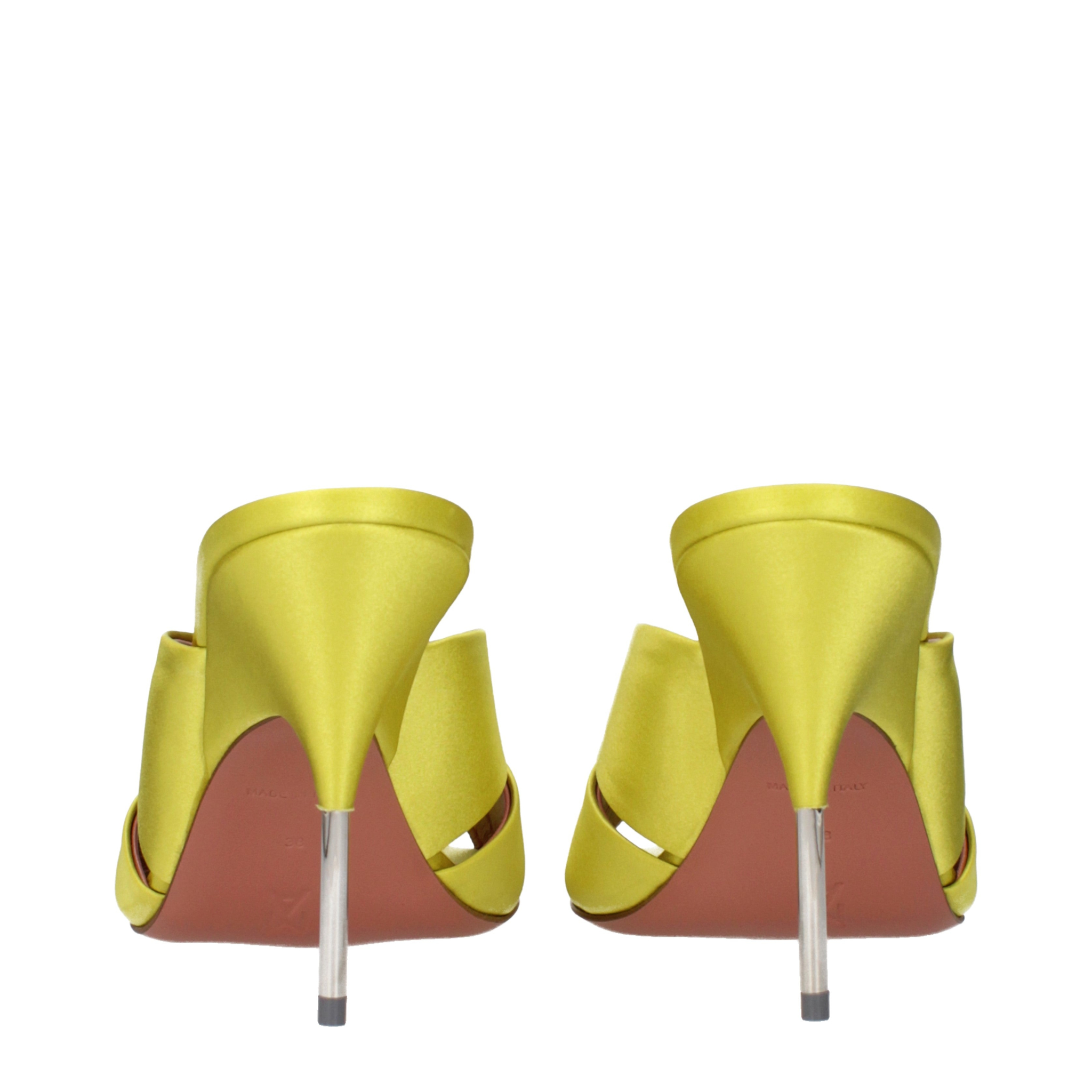 [Amina Muaddi] Sandals SS25 SAMANTHASLIPPER95SATINLIME