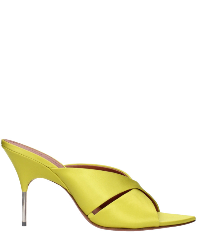 [Amina Muaddi] Sandals SS25 SAMANTHASLIPPER95SATINLIME