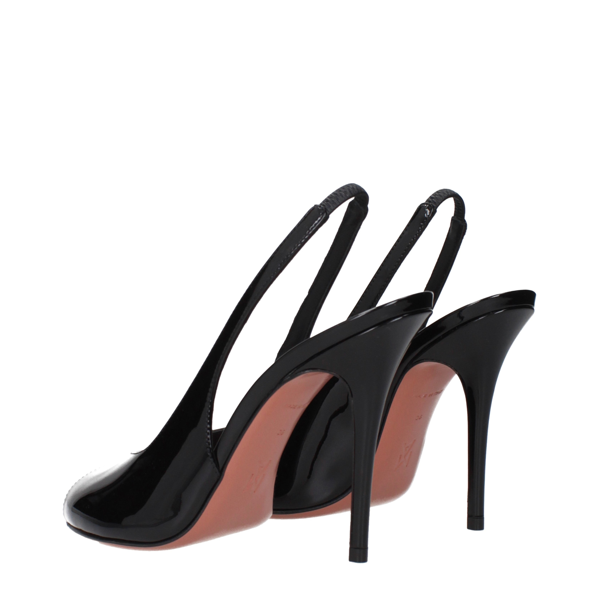 [Amina Muaddi] Sandals SS25 KRISTINASLING105PATENTBLACK