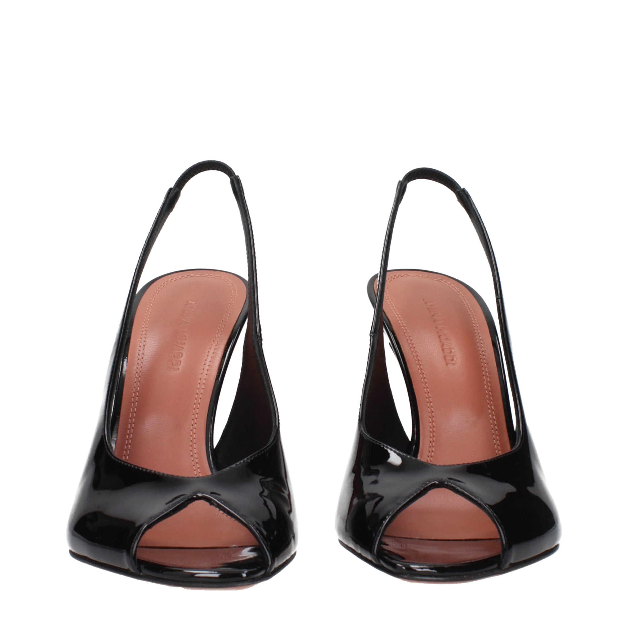 [Amina Muaddi] Sandals SS25 KRISTINASLING105PATENTBLACK