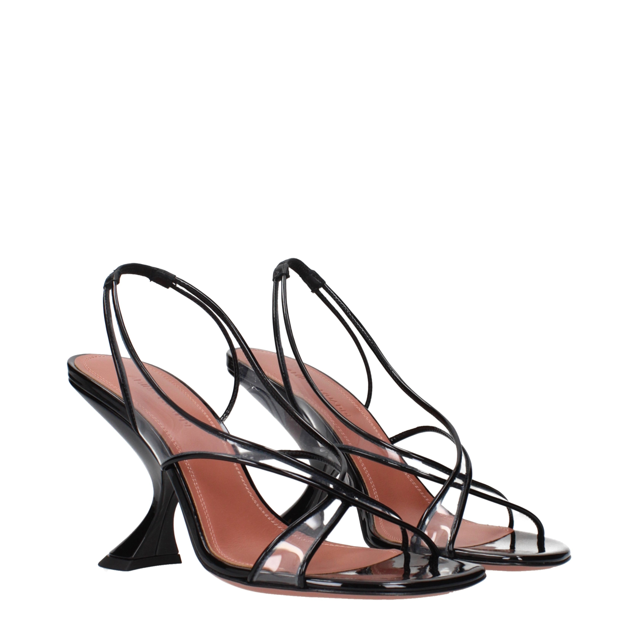 [Amina Muaddi] Sandals SS25 LENASANDAL90PATENTBLACK