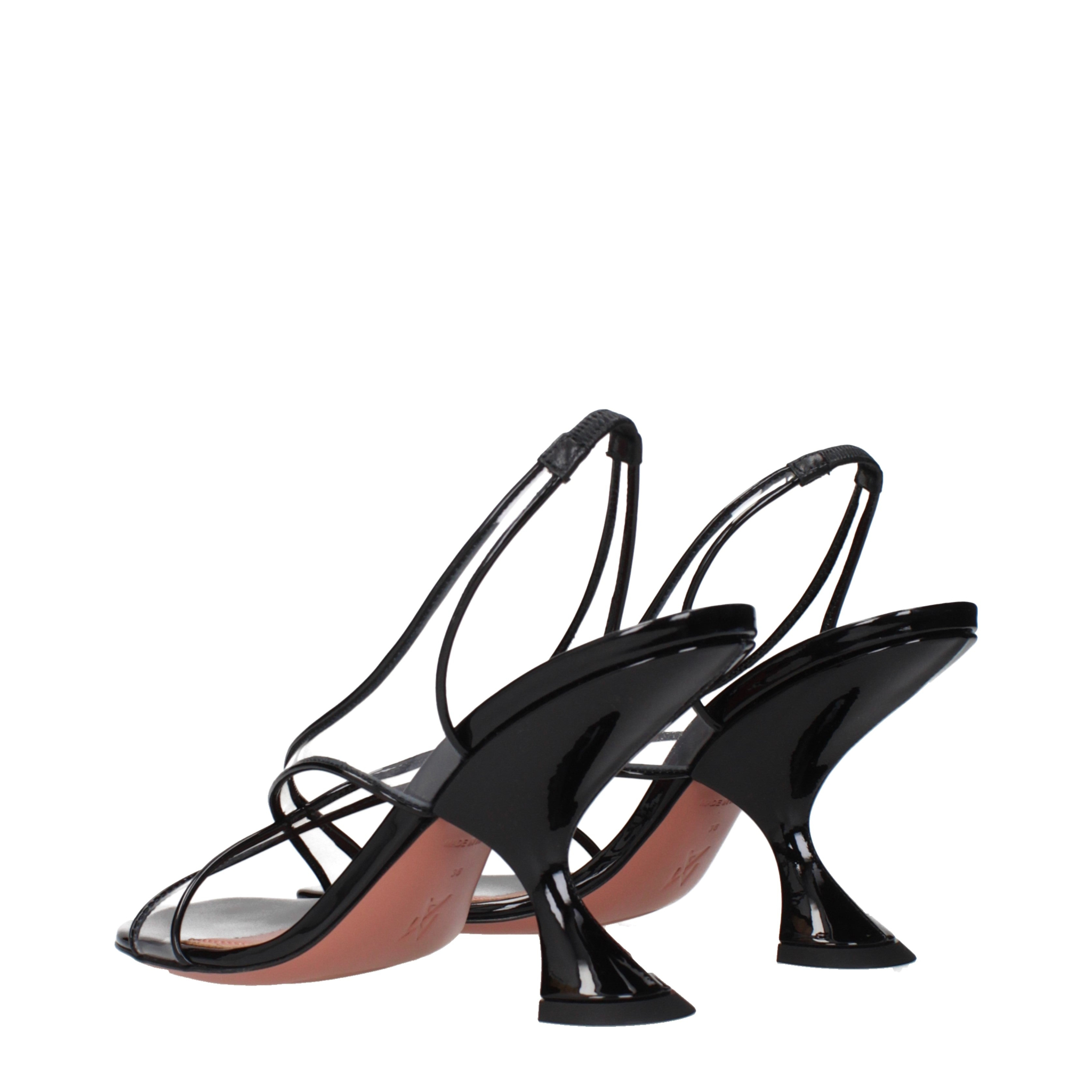 [Amina Muaddi] Sandals SS25 LENASANDAL90PATENTBLACK