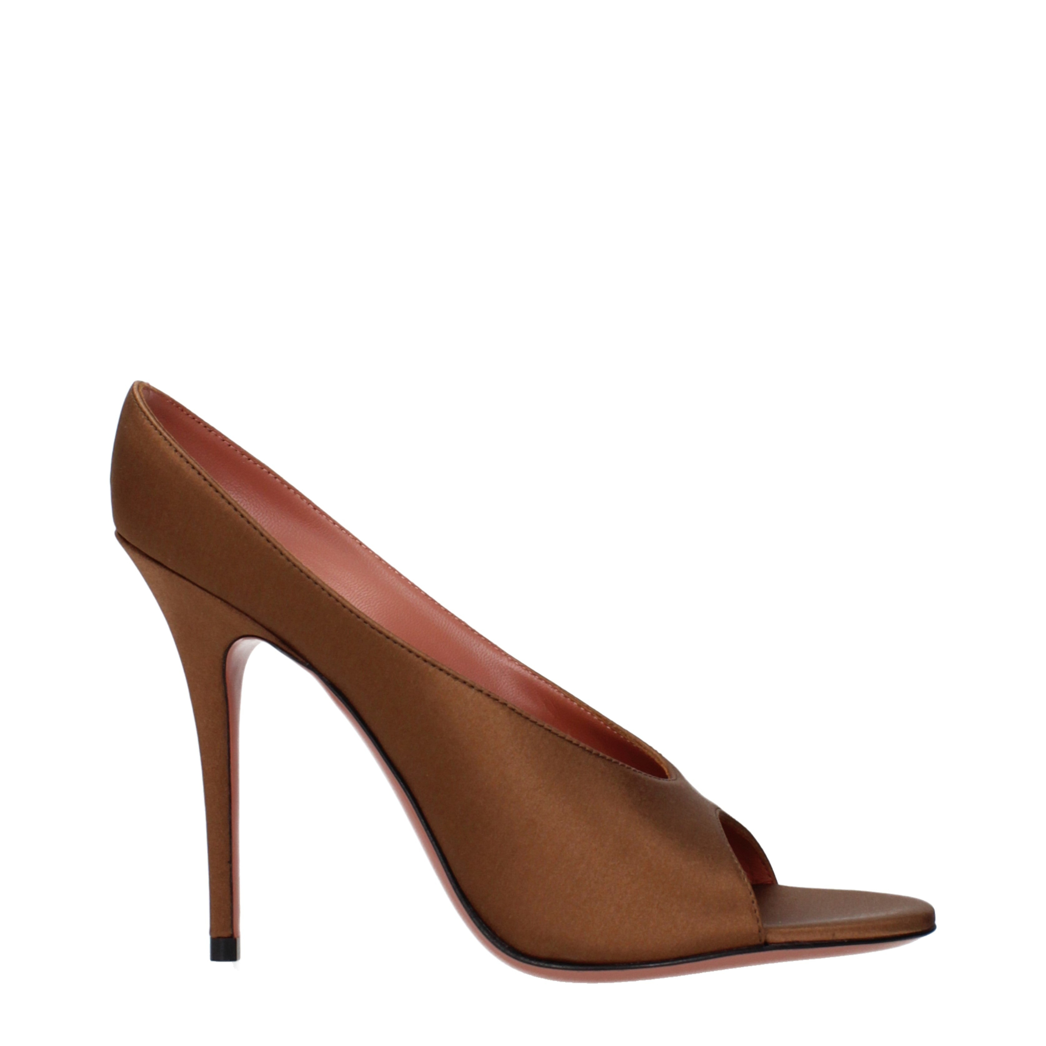 [Amina Muaddi] Pumps SS25 ANOKSLIPPER105SATINMOCHA