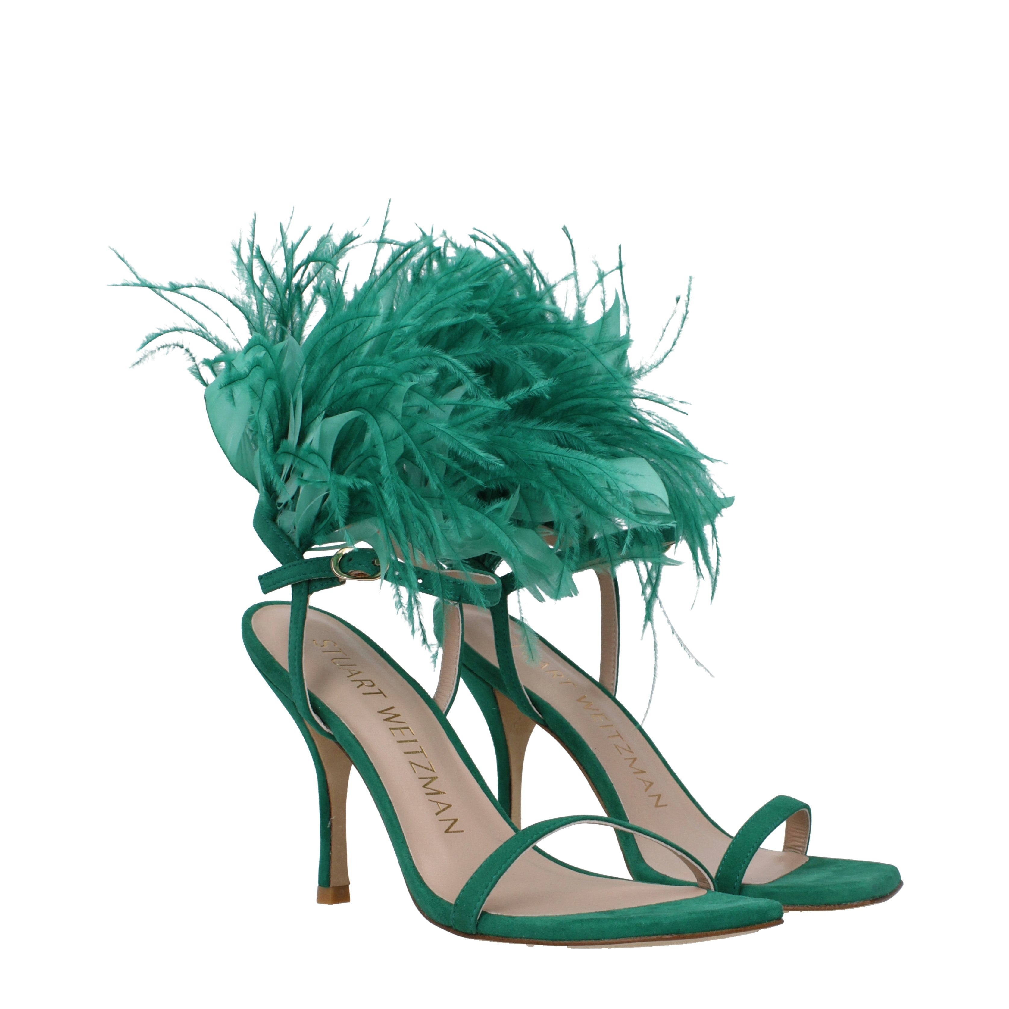 [Stuart Weitzman] Sandals SS25 PLUME100RFSSD582ESMERALDA
