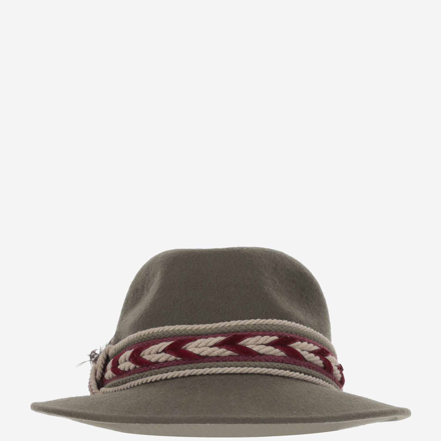 [ALEXIA ALVAREZ DE TOLEDO] Hat FW25 GREENHATBORDEAUXRIBBONNATURAL