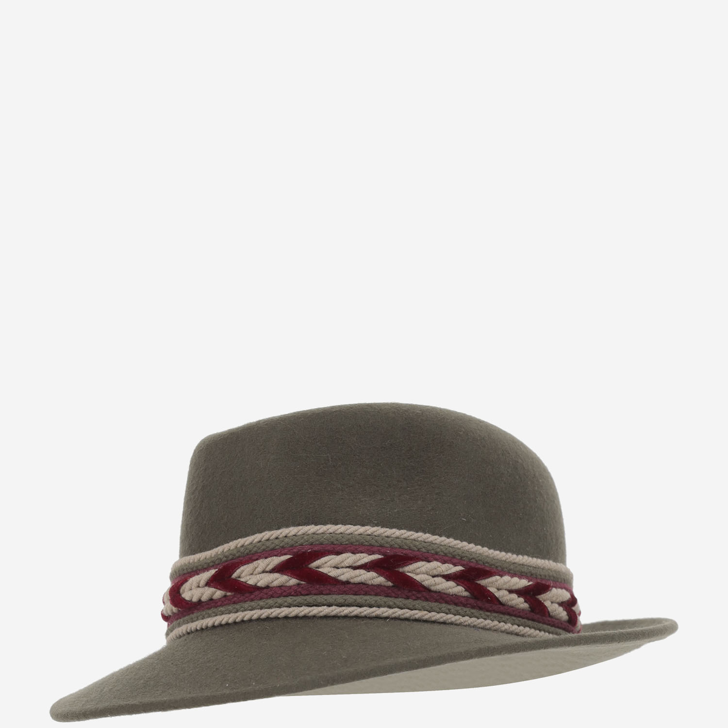 [ALEXIA ALVAREZ DE TOLEDO] Hat FW25 GREENHATBORDEAUXRIBBONNATURAL