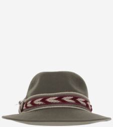 [ALEXIA ALVAREZ DE TOLEDO] Hat FW25 GREENHATBORDEAUXRIBBONNATURAL