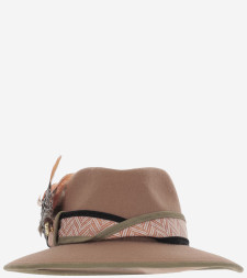 [ALEXIA ALVAREZ DE TOLEDO] Hat FW25 TERRACOTAFEDORANATURAL