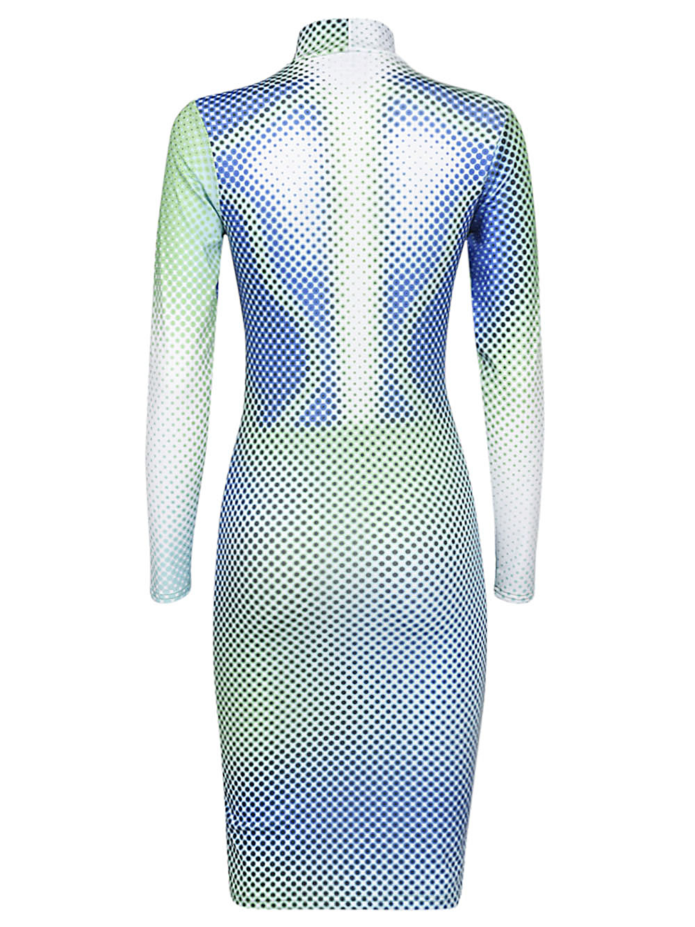 [SINEAD GOREY] Long sleeve dress FW22 656641-99BLUE/WHITE/GREEN