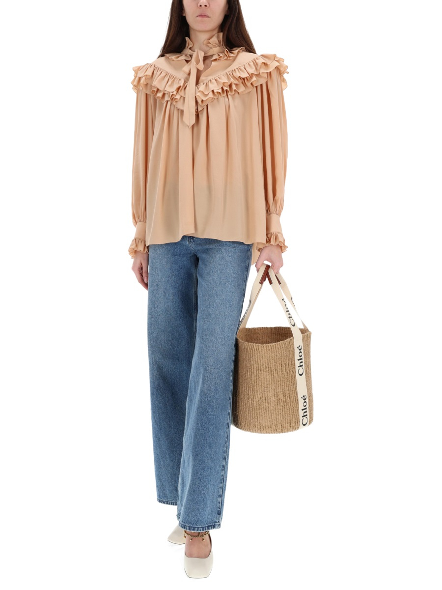 [Chloe] Shirts Long Sleeve FW25 CH25WHT14005_285