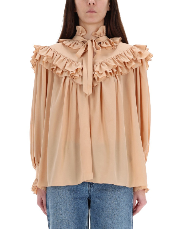 [Chloe] Shirts Long Sleeve FW25 CH25WHT14005_285