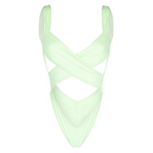 [REINA OLGA] Monokini SS23 EXOTICASOLIDNEONGREEN