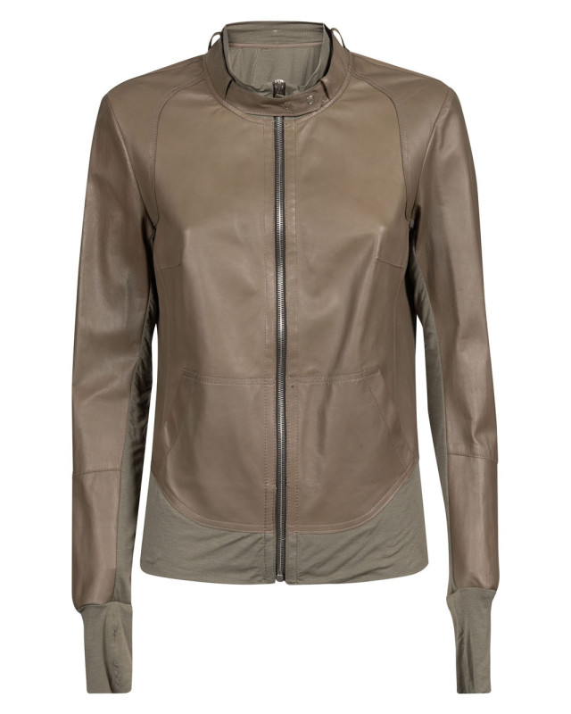 [LIVEN] Leather Jacket SS22 LIV821NHP0880MILIT
