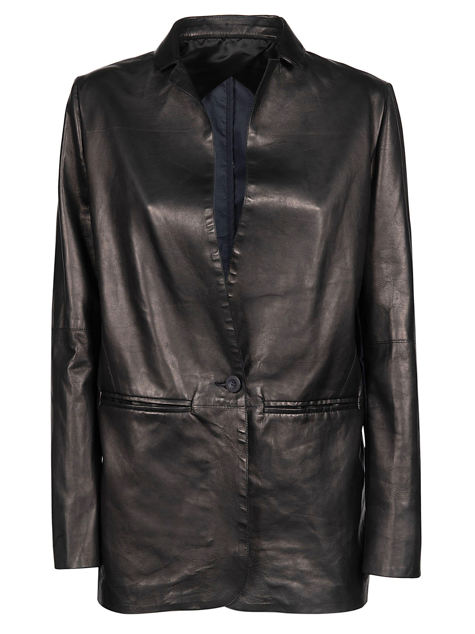 [LIVEN] Leather Jacket SS22 LIV412NP0880BLACK