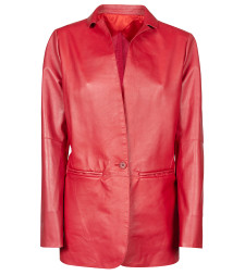 [LIVEN] Leather Jacket SS22 LIV412NP0880RED