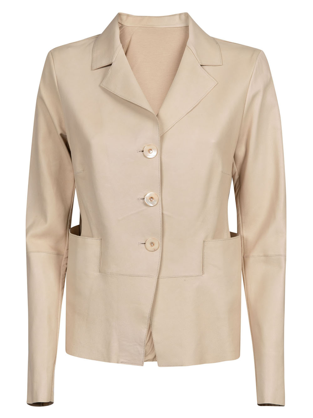 [LIVEN] Leather Jacket SS22 LIV823P0880CREAM