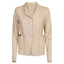 [LIVEN] Leather Jacket SS22 LIV823P0880CREAM