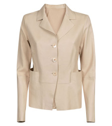 [LIVEN] Leather Jacket SS22 LIV823P0880CREAM