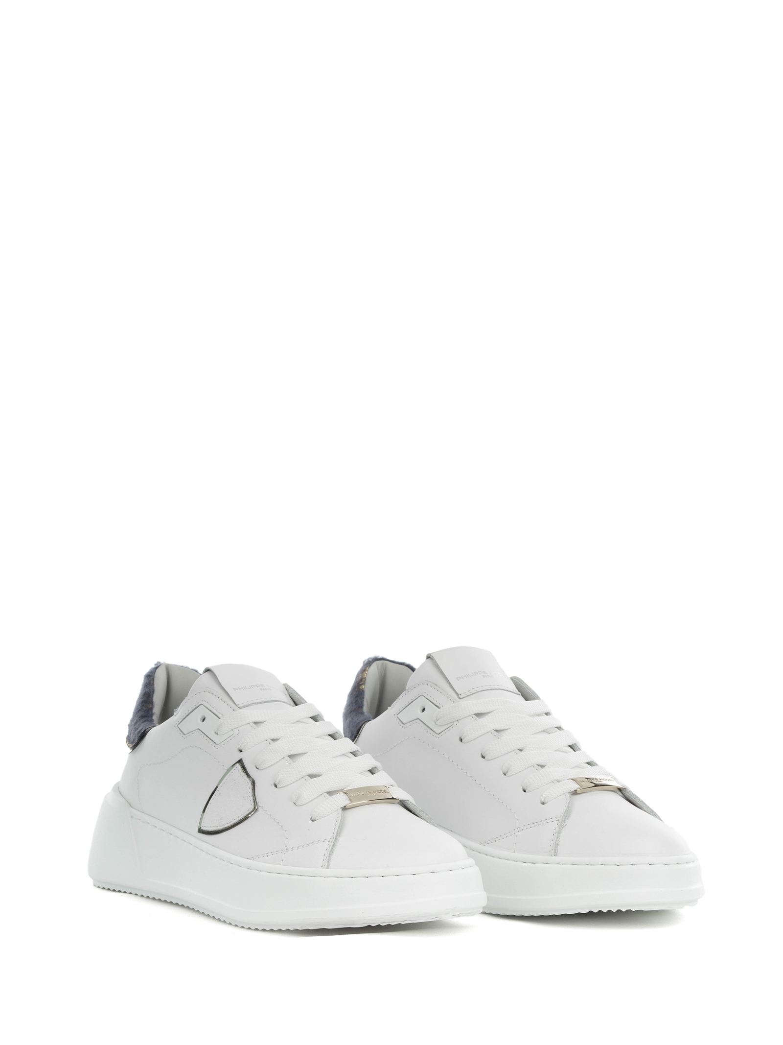 [PHILIPPE MODEL] Sneakers FW24 BJLDVU01VEAU AIGUILLETE BLANC OR