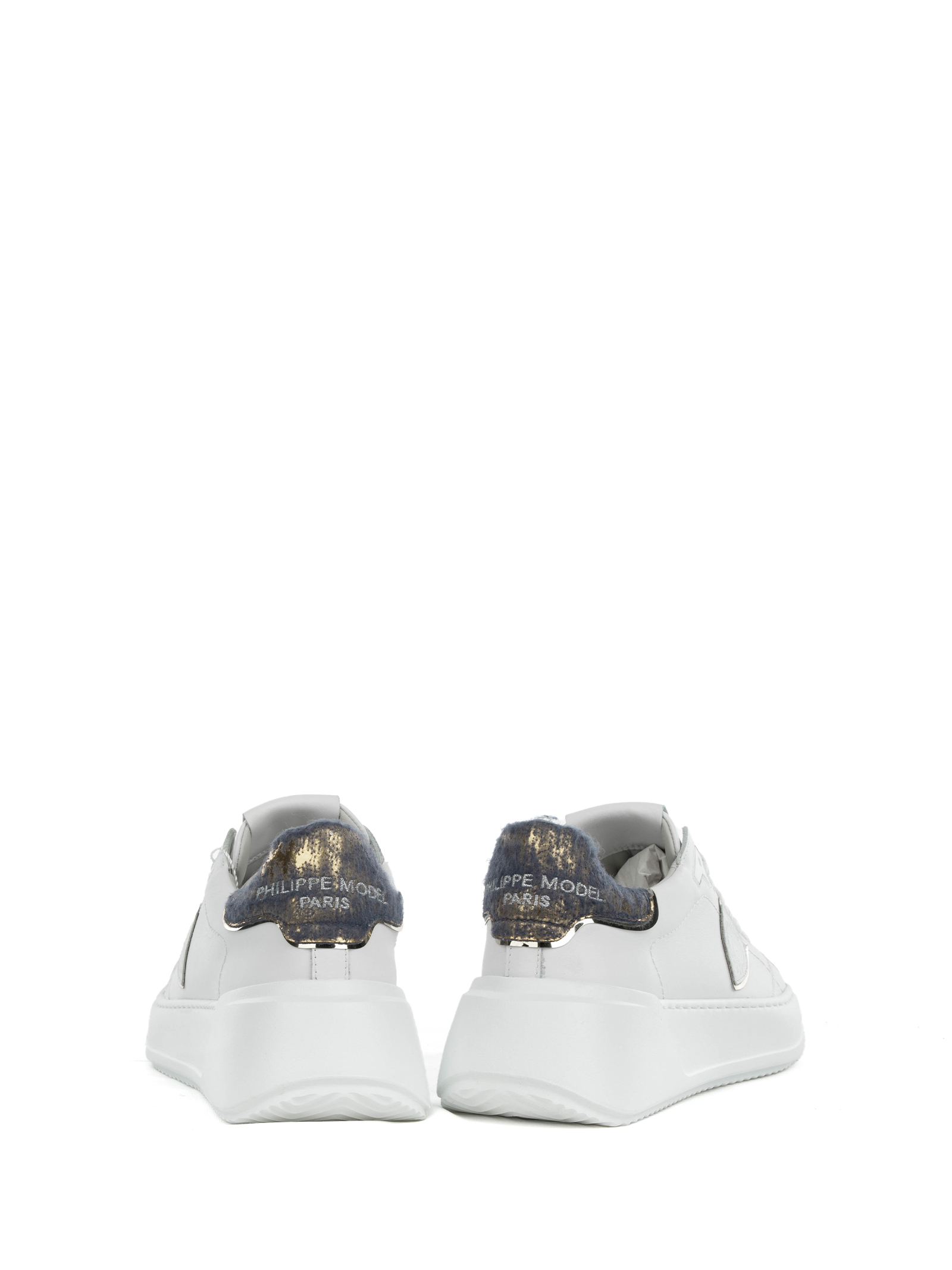 [PHILIPPE MODEL] Sneakers FW24 BJLDVU01VEAU AIGUILLETE BLANC OR