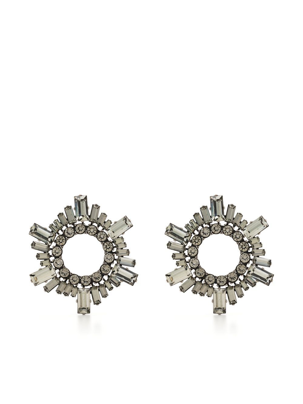 [Amina Muaddi] Earring SS22 MINIBEGUMCRYSTALBLACK&ANTIQUE