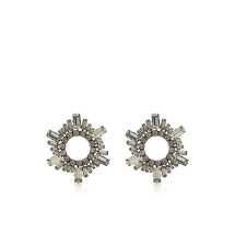 [Amina Muaddi] Earring SS22 MINIBEGUMCRYSTALBLACK&ANTIQUE