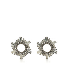 [Amina Muaddi] Earring SS22 MINIBEGUMCRYSTALBLACK&ANTIQUE