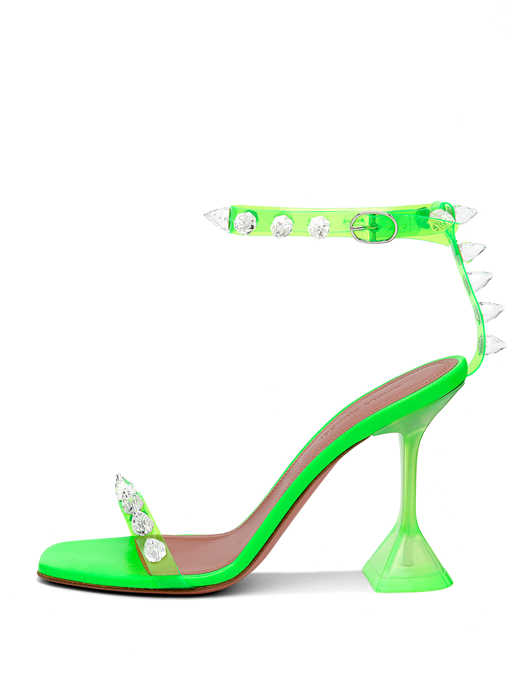 [Amina Muaddi] Sandals SS21 JULIASANDALPVCGREEN