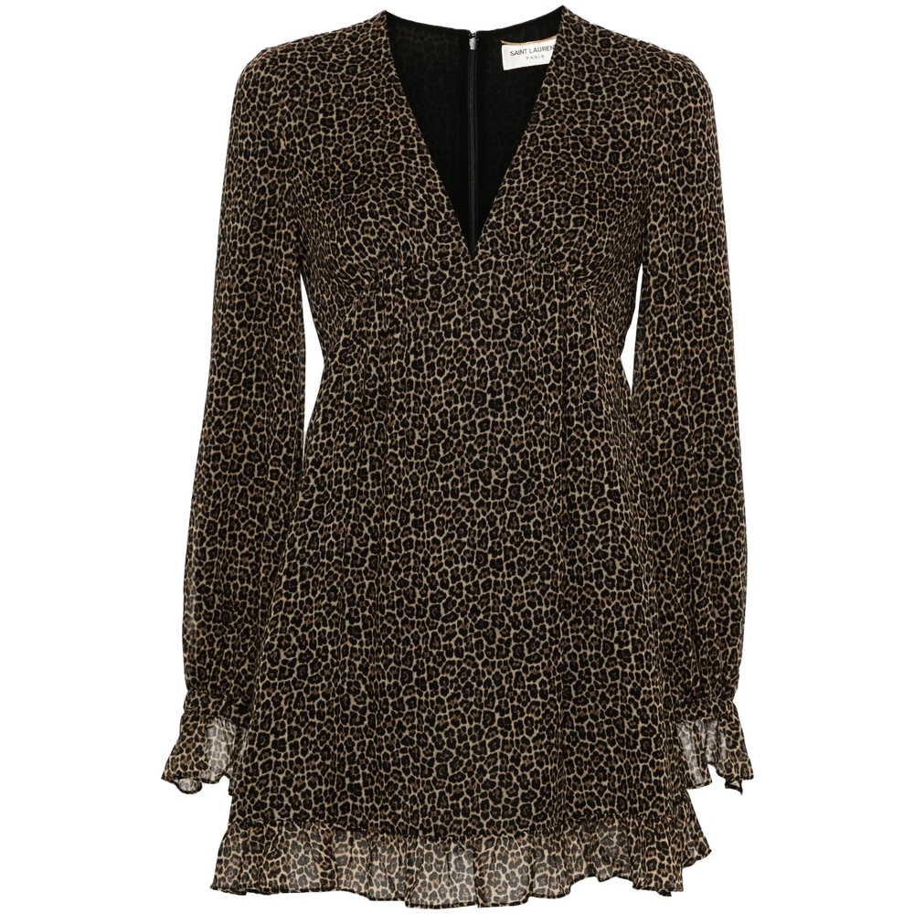 [Saint Laurent] Long sleeve dress SS22 682087 Y871T 9665
