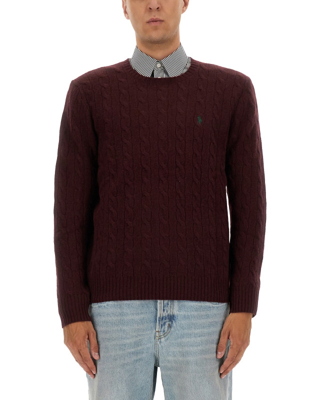 [Polo Ralph Lauren] Knitwear FW25 710876762_011AGEDWINEHEATHER