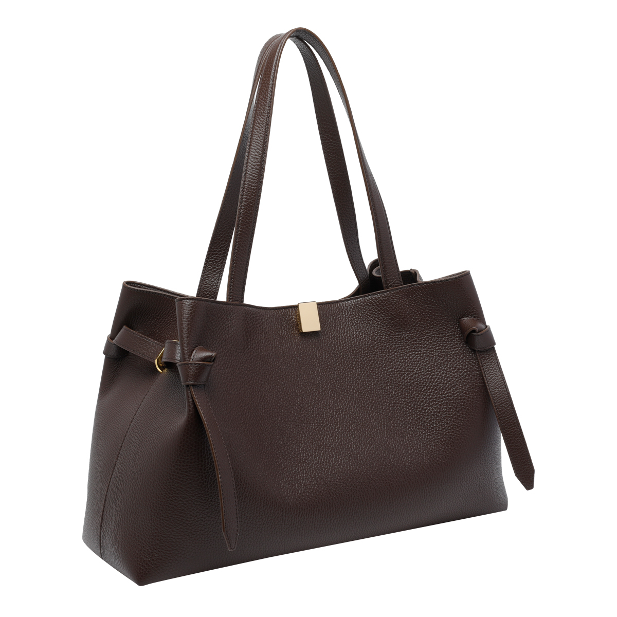 [YUZEFI] Tote bag FW26 GYOZA TOTEPEBBLE GRAIN LEATHERL038