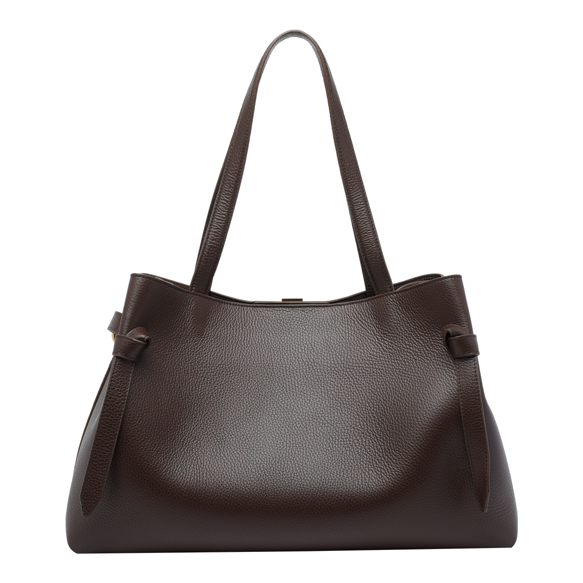 [YUZEFI] Tote bag FW26 GYOZA TOTEPEBBLE GRAIN LEATHERL038