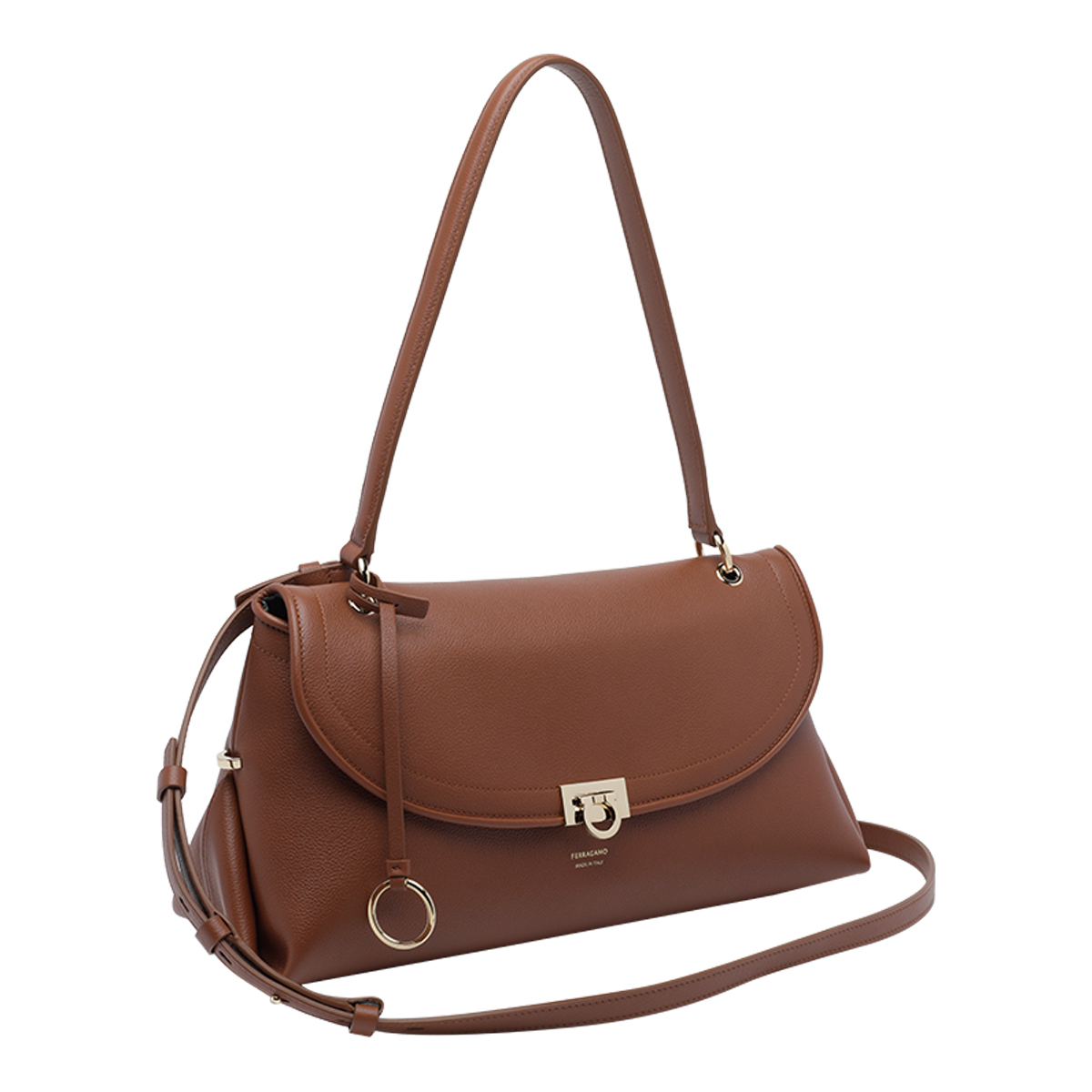 [Salvatore Ferragamo] Shoulder bag FW26 79652021A869COGNAC/TESTA DI MORO