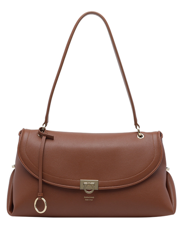 [Salvatore Ferragamo] Shoulder bag FW26 79652021A869COGNAC/TESTA DI MORO
