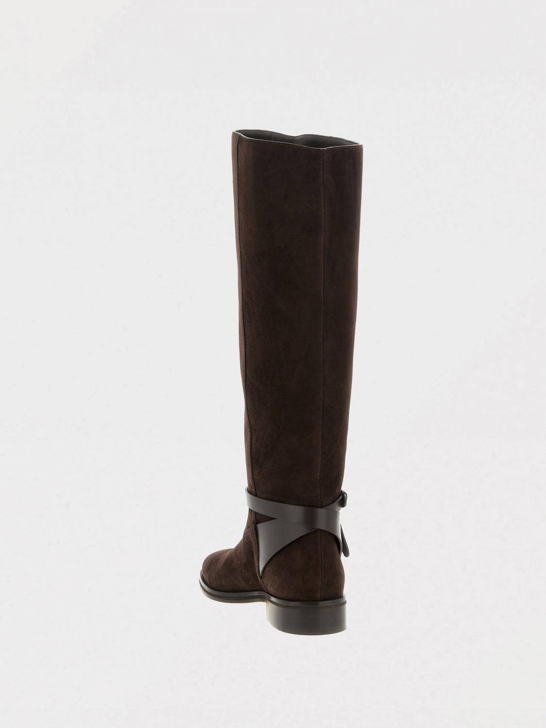 [Jimmy Choo] Long Boots FW25 LAWTONKBFLATALR CHOCOLATE
