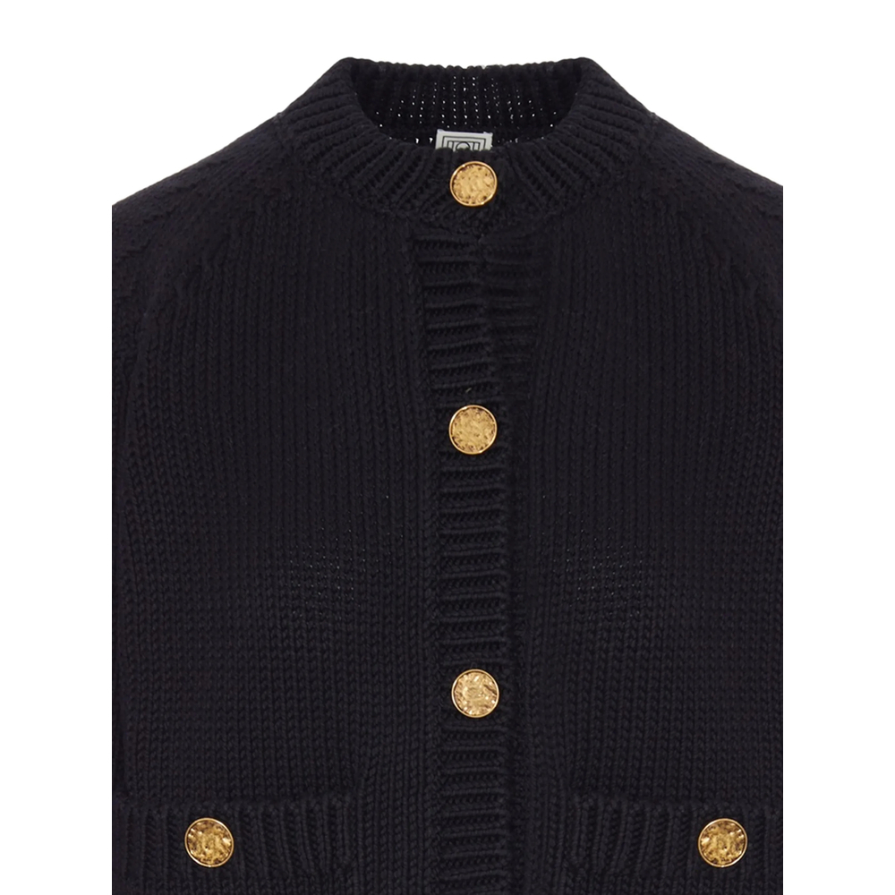 [TOTEME] Cardigan FW26 263-WRT0853 YA0299-001 BLACK