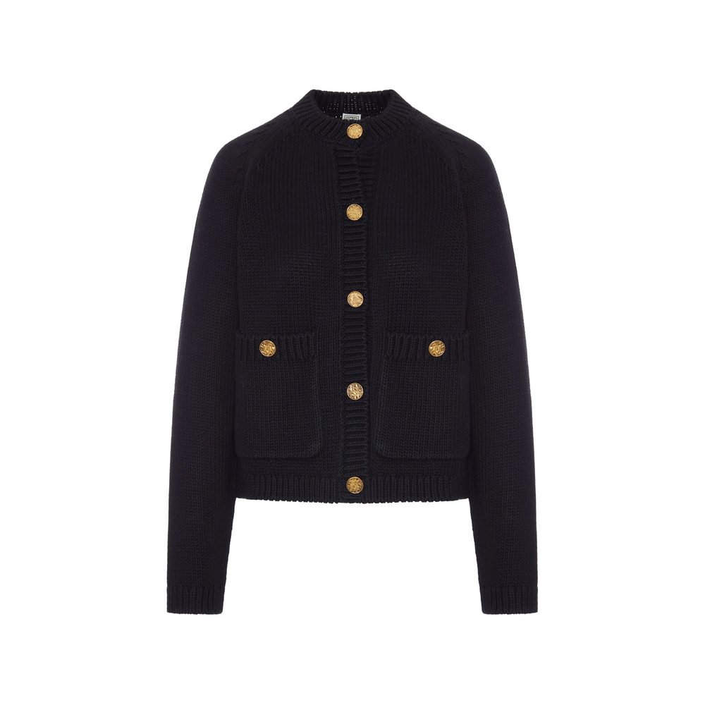 [TOTEME] Cardigan FW26 263-WRT0853 YA0299-001 BLACK