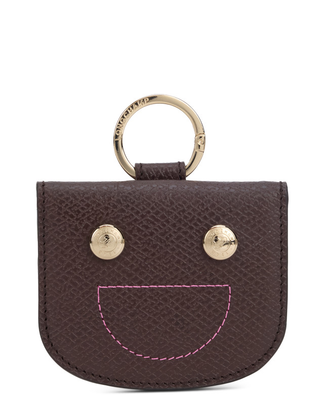 Leather card holder with ring