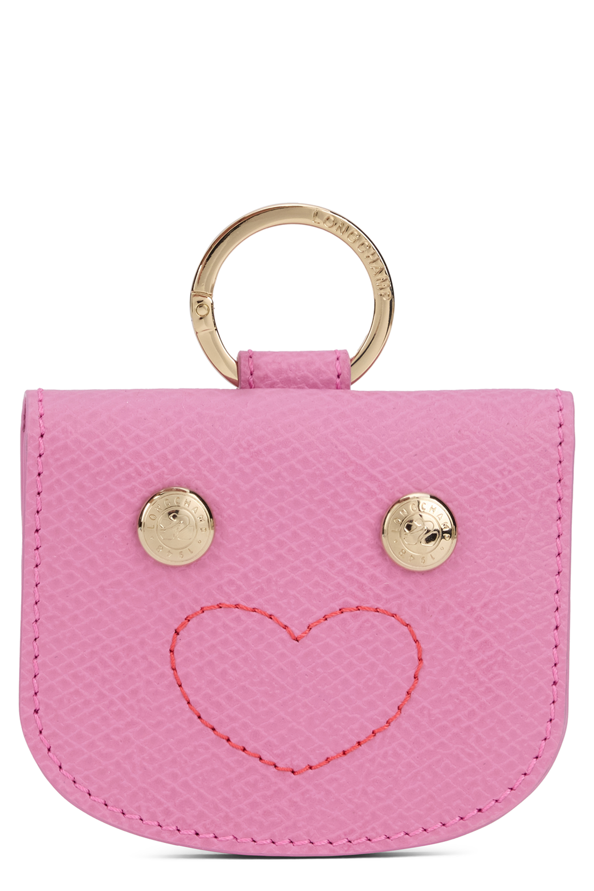 Leather card holder with ring