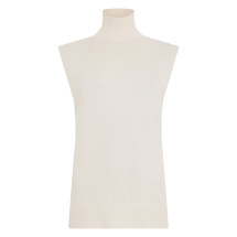 High collar sleeveless sweater