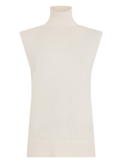 High collar sleeveless sweater