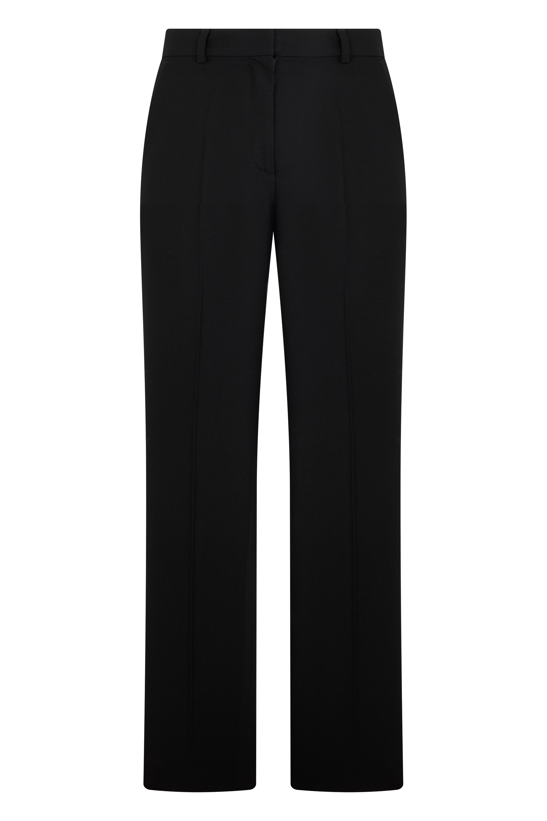 Straight pants in wool blend
